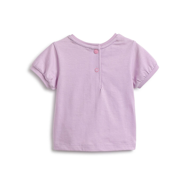 Girls Light Lilac T-shirt with Short Pants image number 1